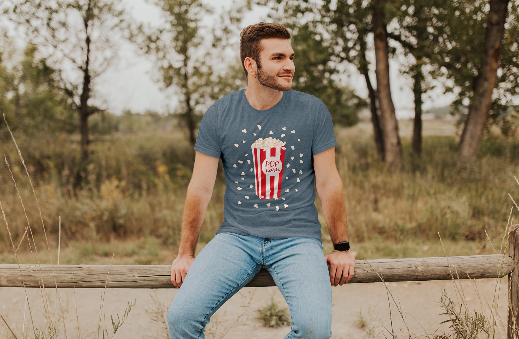 Fun Popcorn T-shirt - Popped Popcorn Tee - Food Porn - Popcorn