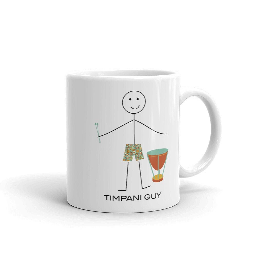 Funny Mens Timpani Mug, Boy Music Gifts - Boys Timpani Cup - Timpani Gift - Timpani Player Gift - Timpani Coffee Cup
