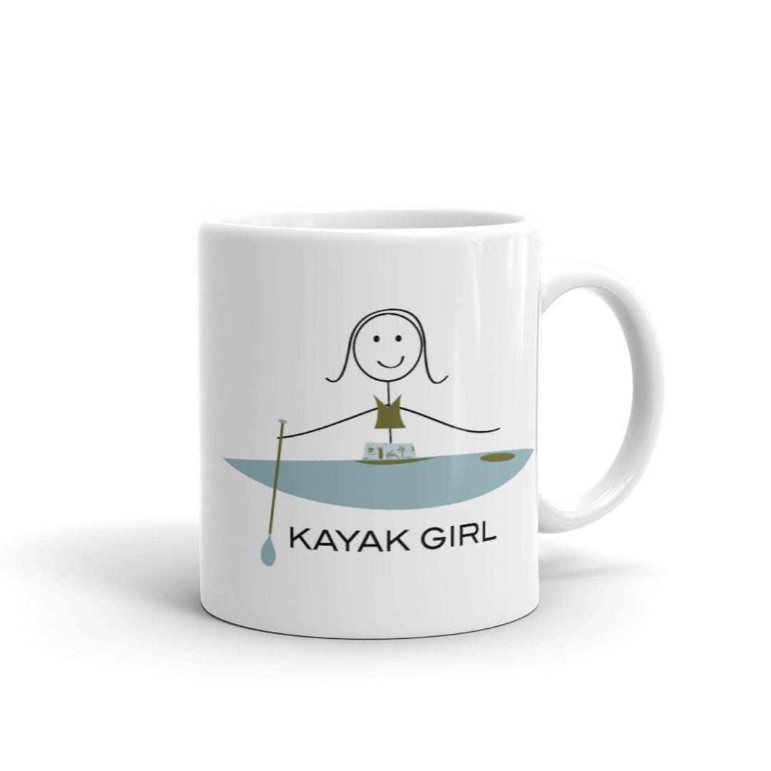 Funny Kayak Mug for Women, Kayaking Gifts Girls Kayak Coffee Mug Kayak