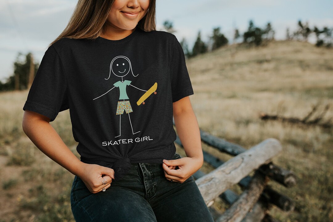 Camiseta divertida de skate para mujer, regalos deportivos para