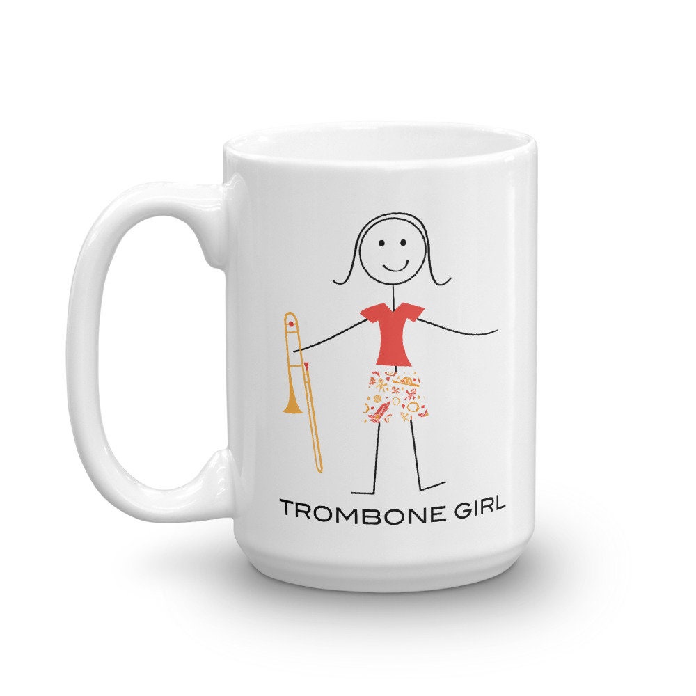 Funny Womens Trombone Mug Girl Music Gifts Girl Trombone Etsy