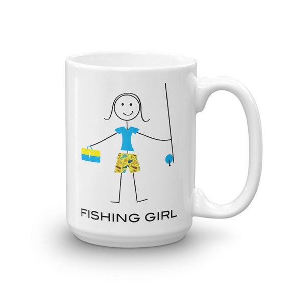 Funny Womens Fishing Coffee Mug Fishing Gifts for Girls 