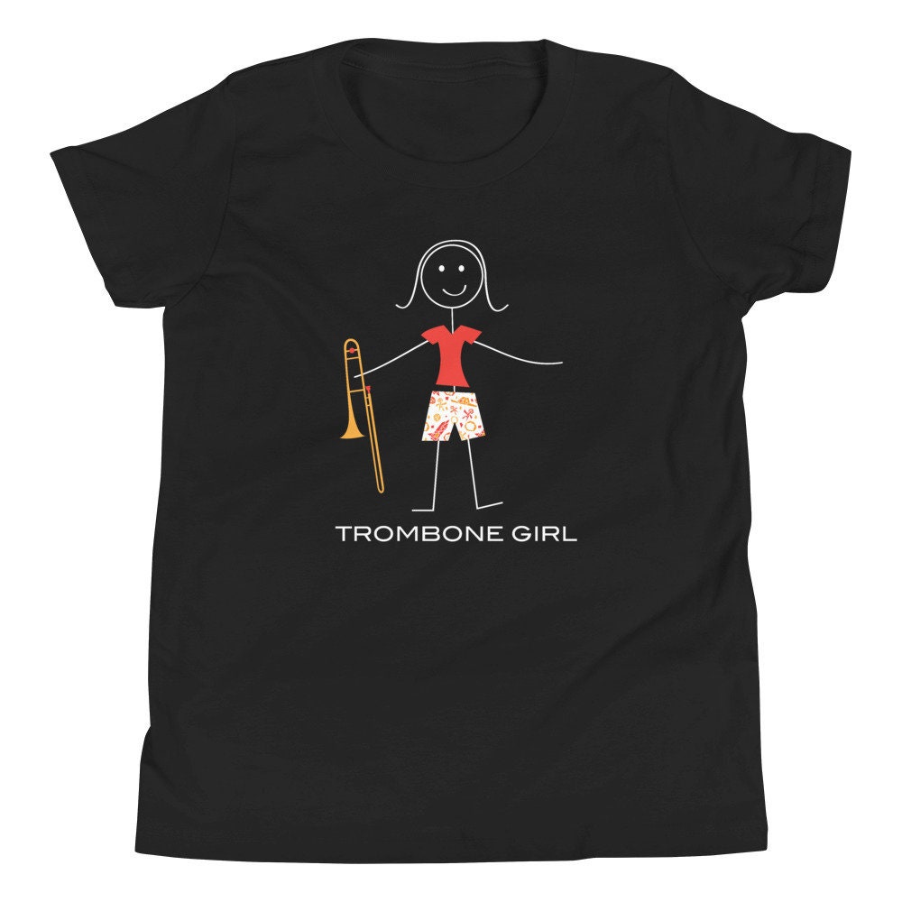 Youth Funny Girls Trombone Tshirt Girl Music Gifts Etsy