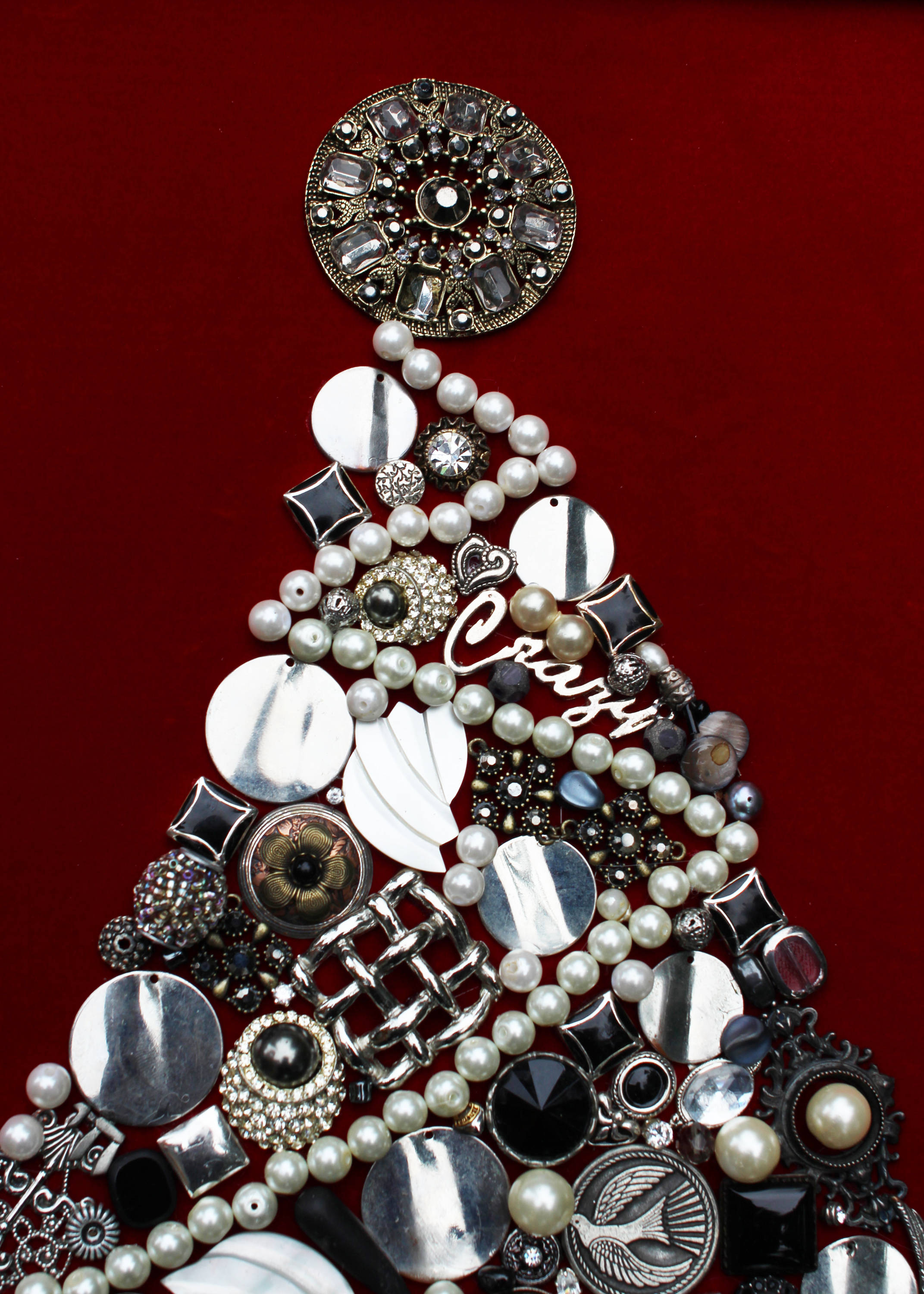 Jewelry Christmas Tree Framed Costume Jewelry Tree Framed Jewelry
