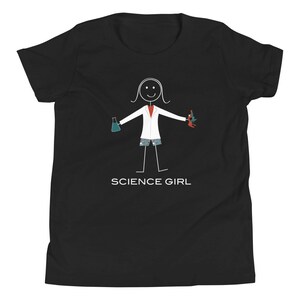 Camiseta de ciencia divertida para jóvenes y niñas, regalos científicos para niñas, regalos científicos, camiseta de ciencia para niños, camiseta de ciencia para niñas, camiseta de ciencia para niñas Black