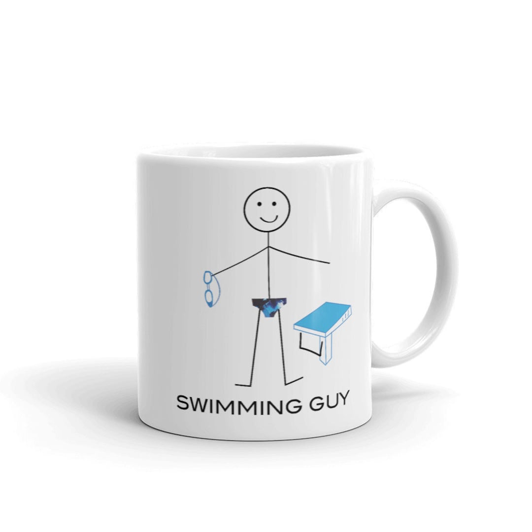 Funny Swimming Mug Men, Swimmer Gifts Boys Swimming Coffee Cup Swimming