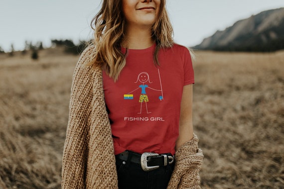 Women's Funny Fishing T-shirt for Women, Fishermen Gifts for Girls