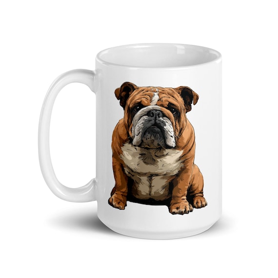 Bulldog Coffee Mug - Red Bulldog Dog Mug - Bulldog Gift - Bulldog