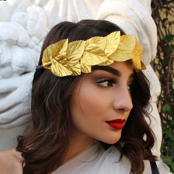 gold laurel headpiece