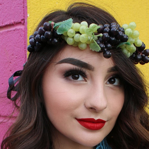 Grape Crown Headband fruity Headband Halloween Costume Fruits Etsy
