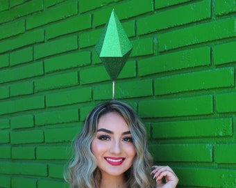 Sims Headband (Sims Headpiece Costume Gamer Video Game Character Costume Easy Costume Cosplay Sims Costume Comic Con Costume Plumbob)