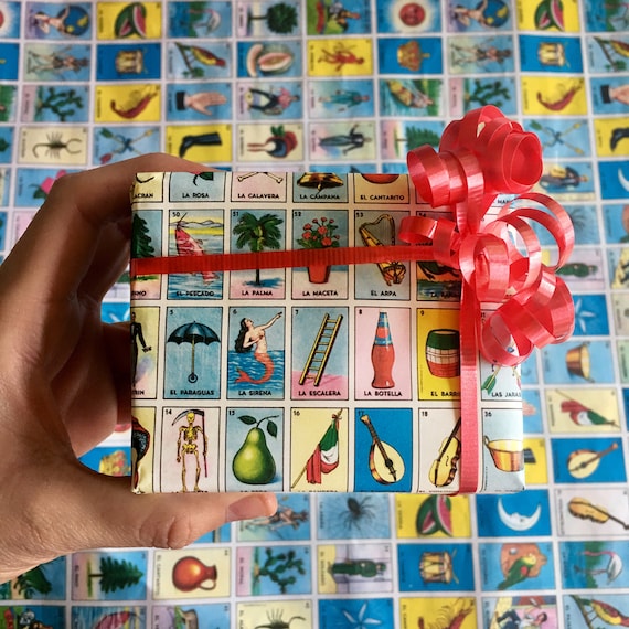 FOLDED MINI Authentic Mexican Loteria Bingo Paper to Make Boards gift wrap etc FOLDED MINI Authentic Mexican Loteria Bingo Paper to Make Boards gift wrap etc