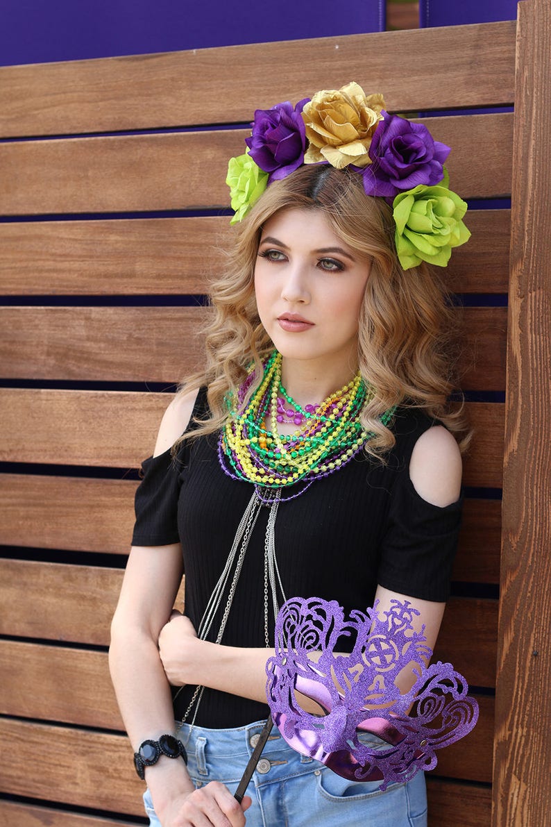mardi gras flower bouquet