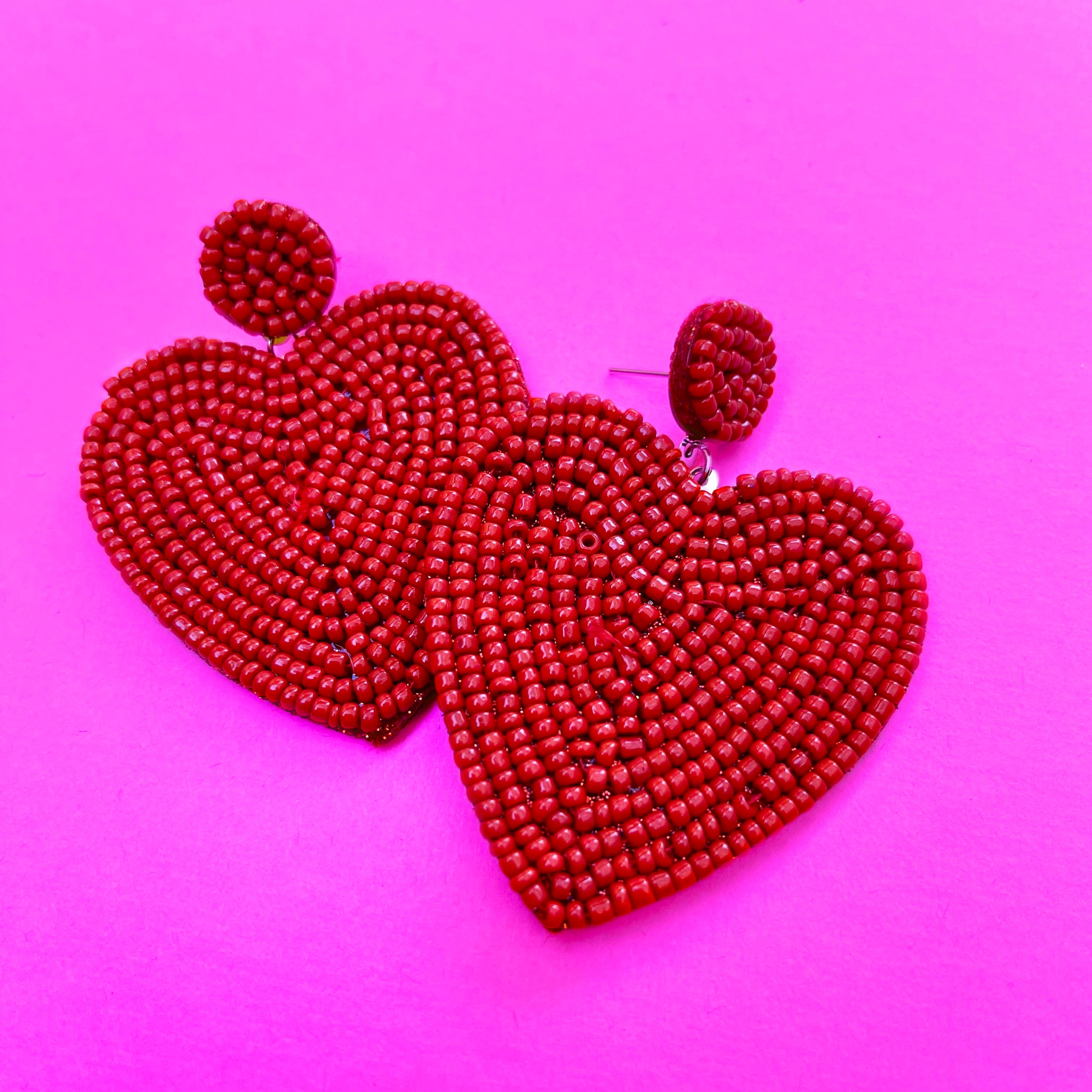 Valentines Day Earrings flaming Heart Earrings Earrings Milagro Earrings  Sacred Heart Be My Valentine Galentines Day Earring Gift for Her 