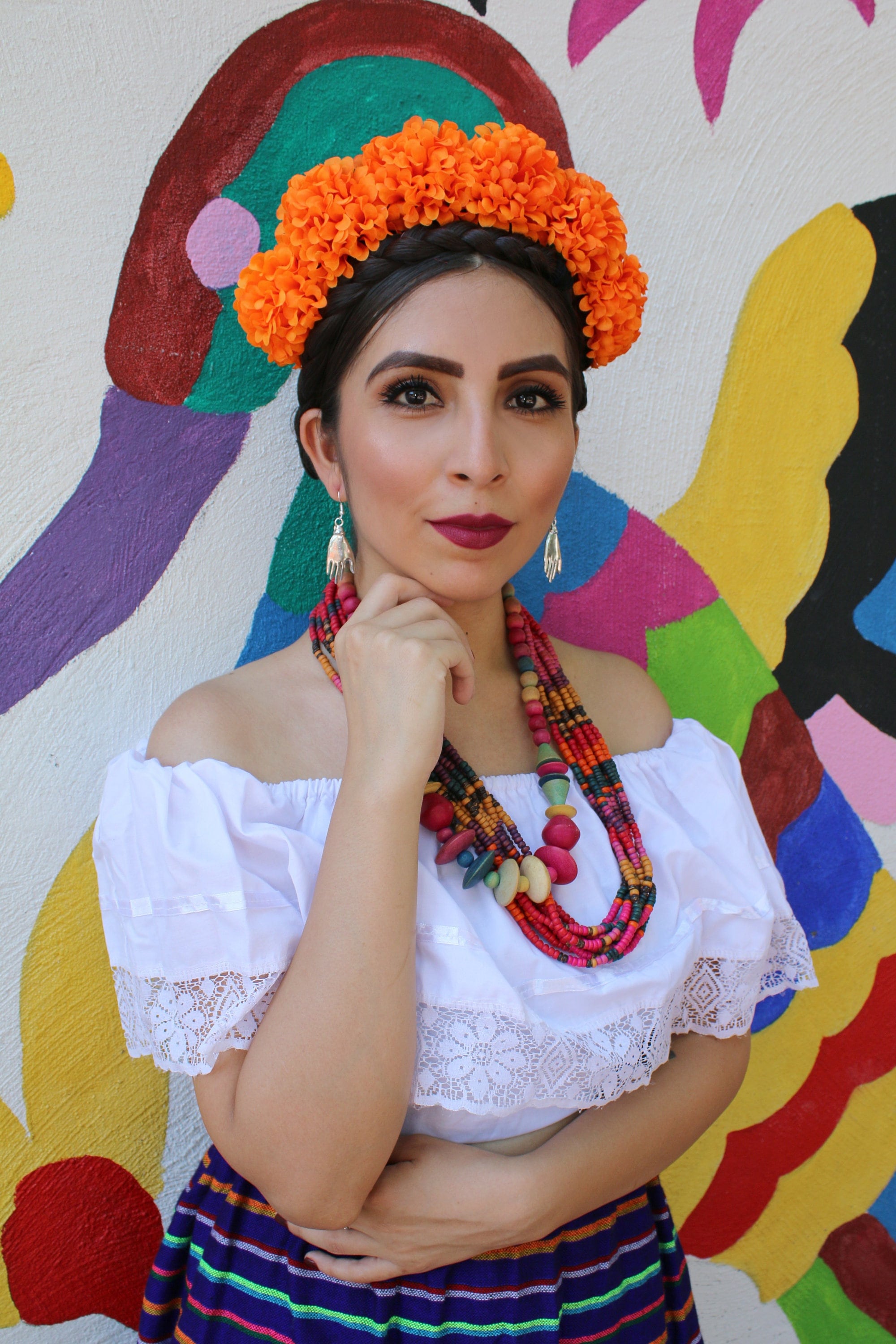 Marigold Orange Flower Crown Headband (costume Day of the Dead