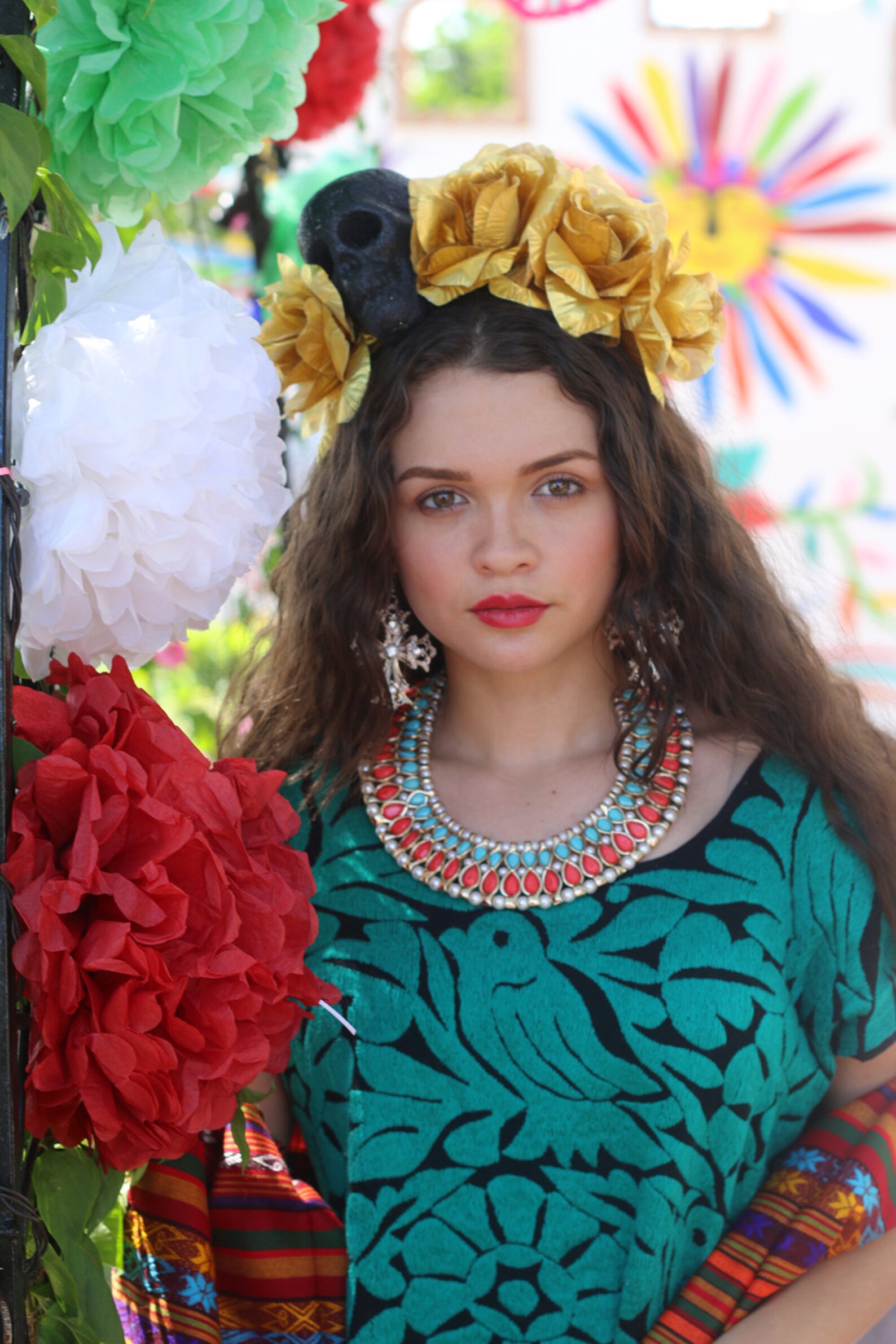 Mexican Headband Boho Flower Crown Headband Perfect For Cinco De