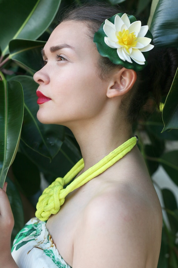 Lily Pad Fascinator Hat (tropical Cosplay Costume Headpiece 