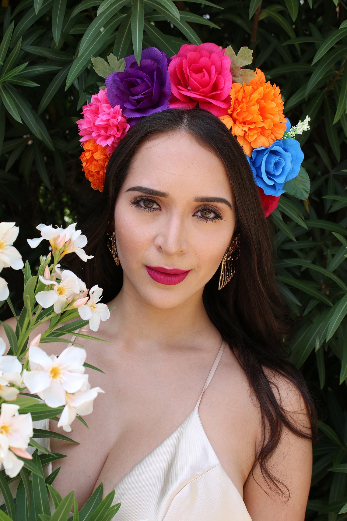Flower Crown Headband mexican Gift Bride Bridal Wedding Etsy