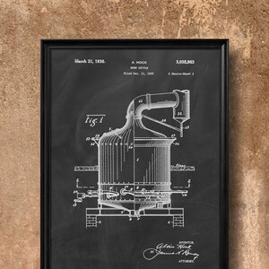 Retro 1933 Beer Kettle Vintage Patent Illustration, Art Print Poster, Wall Art, Home Decor, Beer Brewing, Drinking, Beer Art, Gift 440 image 1