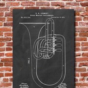 Retro 1875 &quot;Instrument&quot; Vintage Patent Illustration, Art Print Poster, Wall Art, Home Decor, Music, Classical Orchestra, Musical, Gift 34