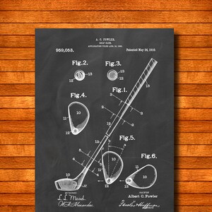 Retro 1910 &quot;Golf Club&quot; Vintage Patent Illustration, Art Print Poster, Wall Art, Home Decor, Sport, Golfing, Golf, Game Of Golf, Gift Idea 28