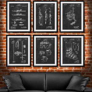 SET of 6 SKI Vintage Art, Print or Canvas, Patent Wall Art Decor, Ski, Gift for Skier, Ski Club, Ski Team, Skiing, Ski Racing Gift s22 image 8