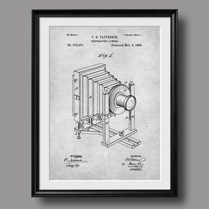 Retro 1888 Photographic Camera Vintage Patent Illustration, Art Print Poster, Wall Art, Home Decor, Historic, Photography, Gift Idea 1060 image 2