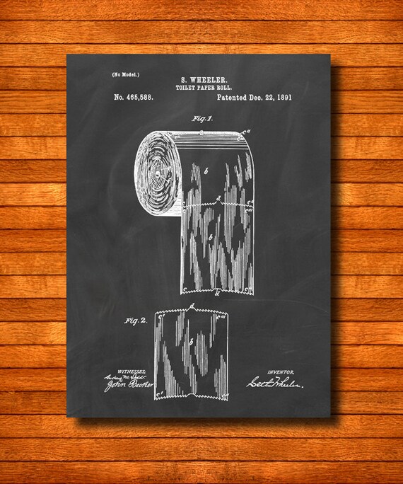 Toilet Paper Roll Patent Drawing From 1891 - Vintage Digital Art by Aged  Pixel - Pixels Merch