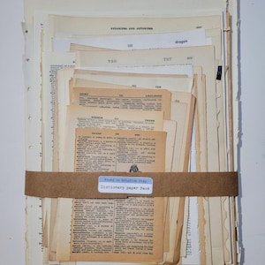 Vintage Dictionary Pages Paper Pack, 50 Pages