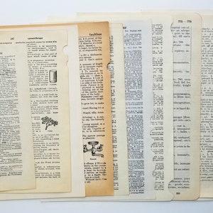 Vintage Dictionary Pages Paper Pack, 50 Pages image 3