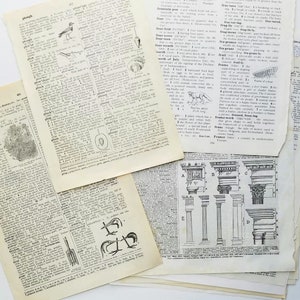 Vintage Dictionary Pages Paper Pack, 50 Pages image 5