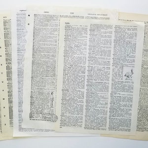 Vintage Dictionary Pages Paper Pack, 50 Pages image 6