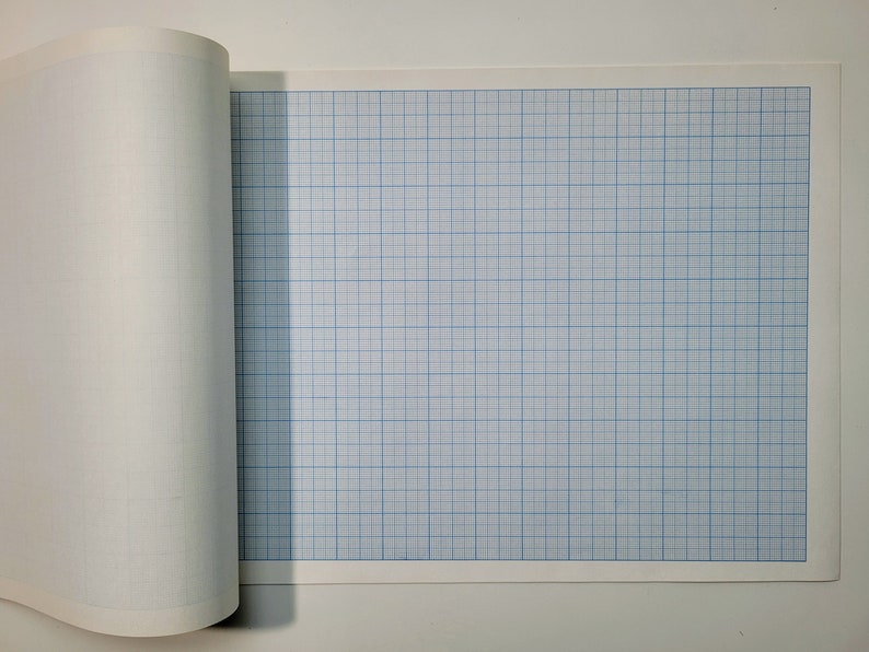 Vintage Codex Graph Paper 11 X 17 Blue Grid Lines 10 Sheets Etsy