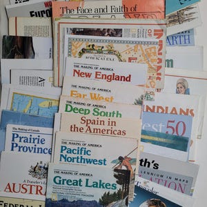 Suppléments National Geographic, lot de 40, années 1970-2000