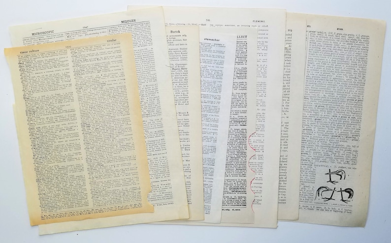 Vintage Dictionary Pages Paper Pack, 50 Pages image 4