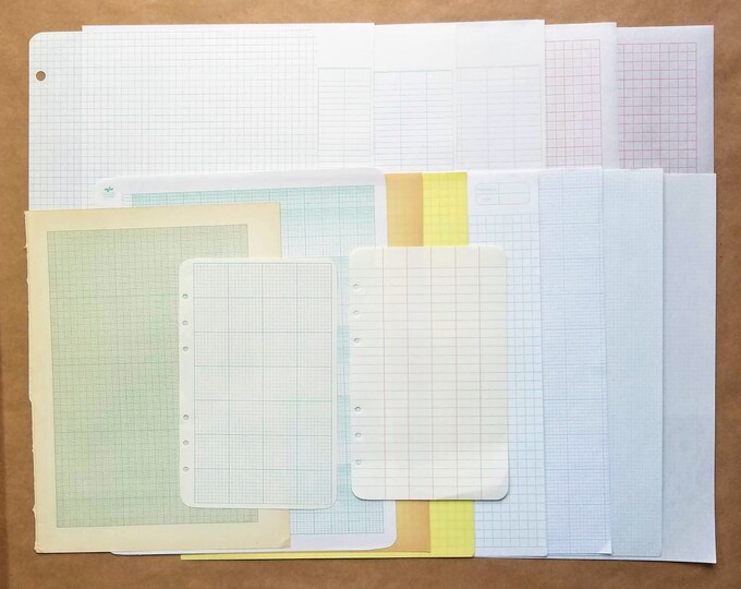 Vintage Graph Paper Pack 16 Sheets Etsy