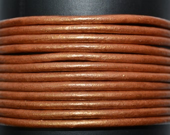 Bronze - 1.5mm Leather Cord per yard
