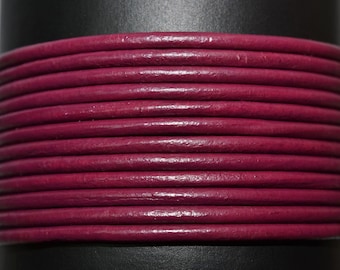 Cyclamen - 1.5mm Leather Cord per yard