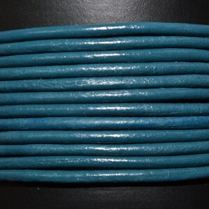 Iris Blue - 1mm Leather Cord per yard