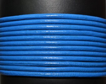 Blue - 1.5mm Leather Cord per yard