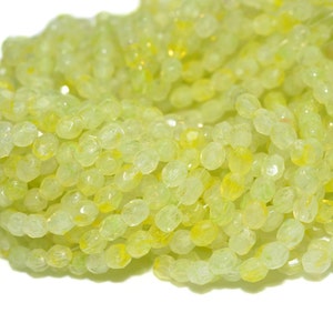 HurriCane Spring Valley Fire Polished Czech Glass Beads 4mm - CZ1082 100 pcs