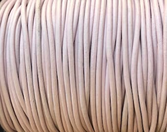 Clearance / LIlac / 2mm Leather Cord / leather by the yard / round leather cord / genuine leather / necklace cord / bracelet cord