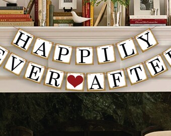 Items Similar To Happily Ever After Banner Wedding Banners