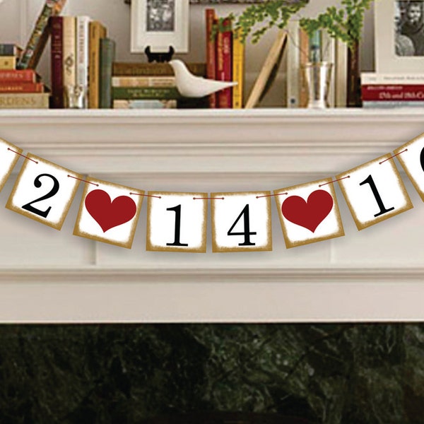 Save The Date Banner - Wedding Date Banners - Date Sign - Wedding Banner Photo Prop - Date Garland