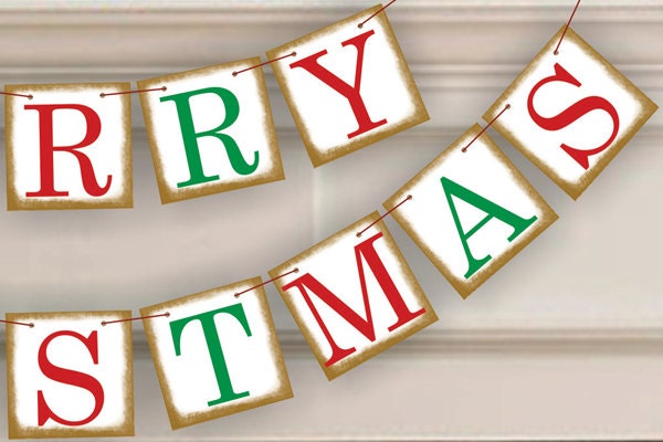 Christmas Decoration Merry Christmas Banner Christmas | Etsy