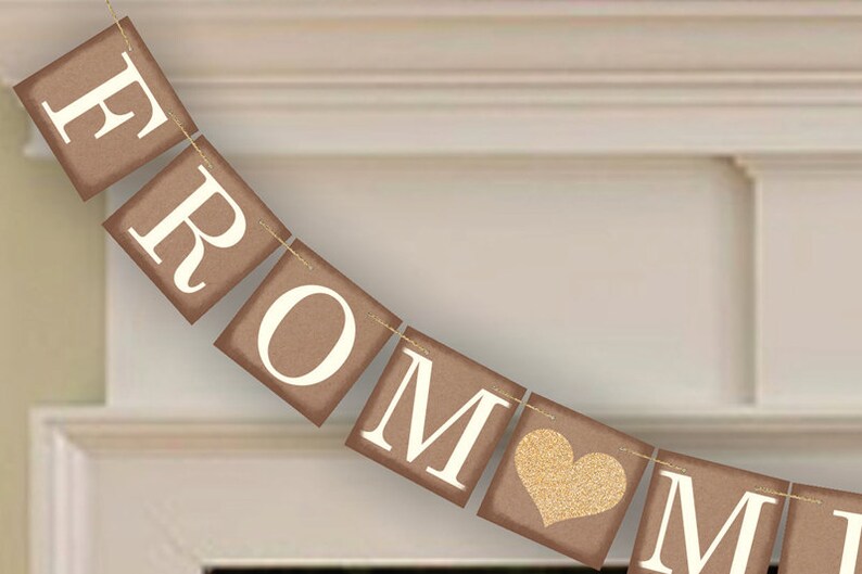 From Miss To Mrs Banner Rustic Wedding Sign Photo Prop Wedding Sign Wedding Decoration image 2