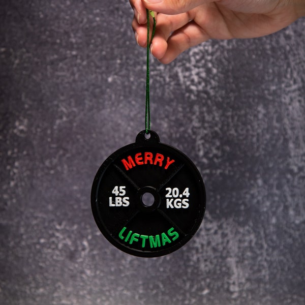 Merry Liftmas Ornament, Personalized gym Ornament, Christmas Gift For Trainer, Coach, Powerlifter, weightlifter, or gym rat