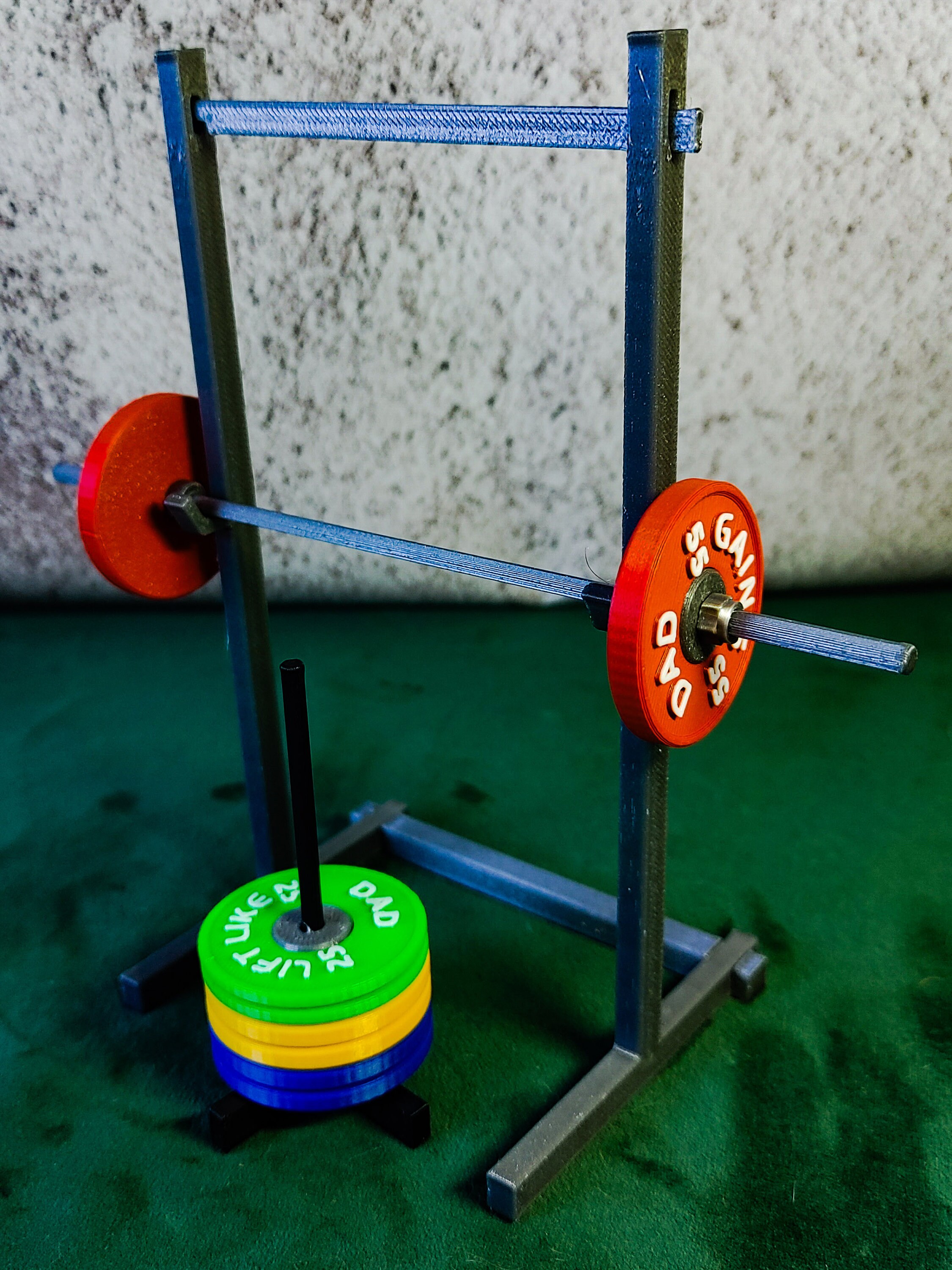 Weights Mini Mini Barbell and Competition Weights With Stand Included for Father's ...