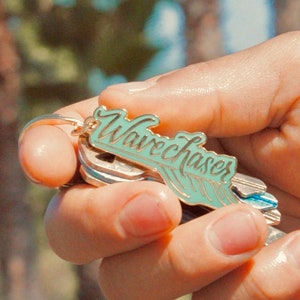 Gift for Surfer, Surfer Girl, Wavechaser Keychain, Small Gift image 2