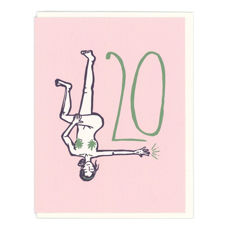 420 Yoga Girl Greeting Card image 1